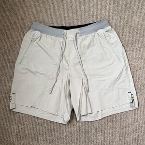 lululemon athletica Men's Light Gray Athletic Drawstring Shorts